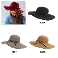 Wool Felt Big Brim Hats - HT-FW-6